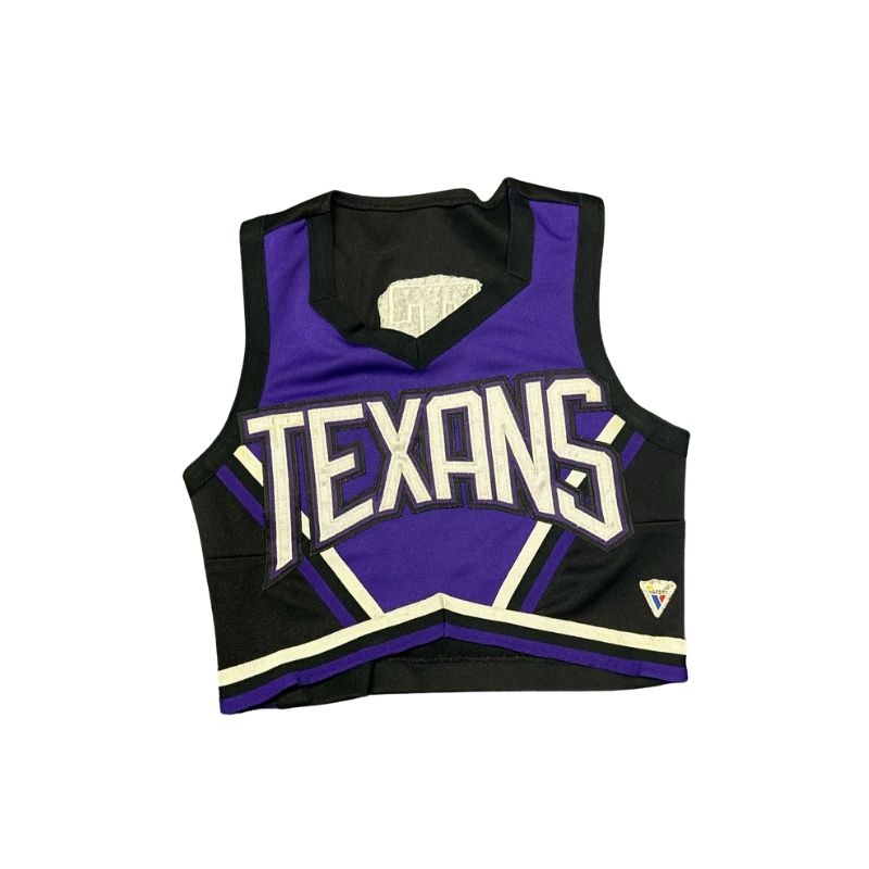 Female Black Texans Crop Top