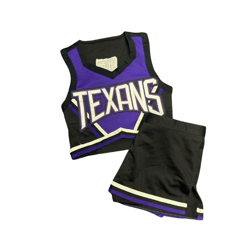 Female Black Texans Crop Uniform