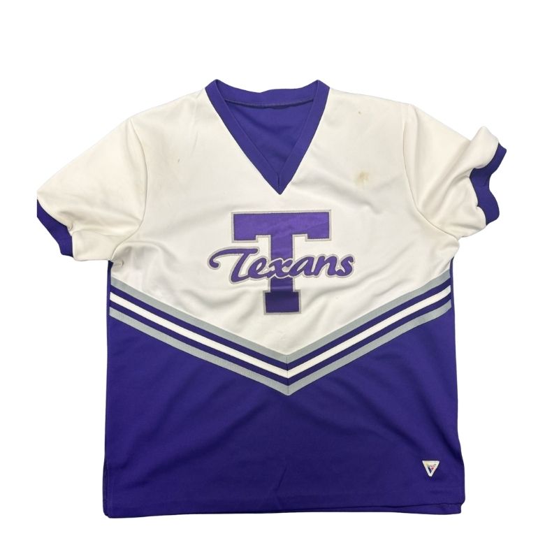 Male Cursive Texans Block T Open Bottom Top