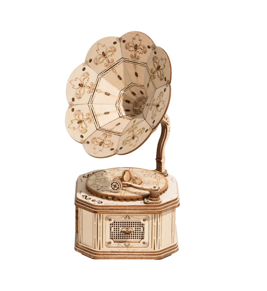 3D Wooden Puzzle Gramophone